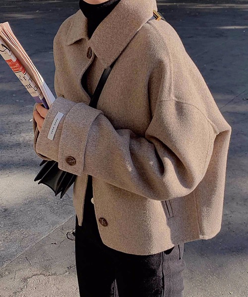 ドロップショルダーショートコート（チェスターコート）｜Nyu（ニュウ