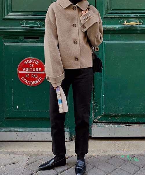 ドロップショルダーショートコート（チェスターコート）｜Nyu（ニュウ