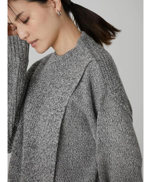 AMERICAN HOLIC（アメリカンホリック）の「レイヤード編み違いニットプルオーバー（ニット/セーター・レディース・モカ/杢グレー・M/L）」の19枚目の写真
