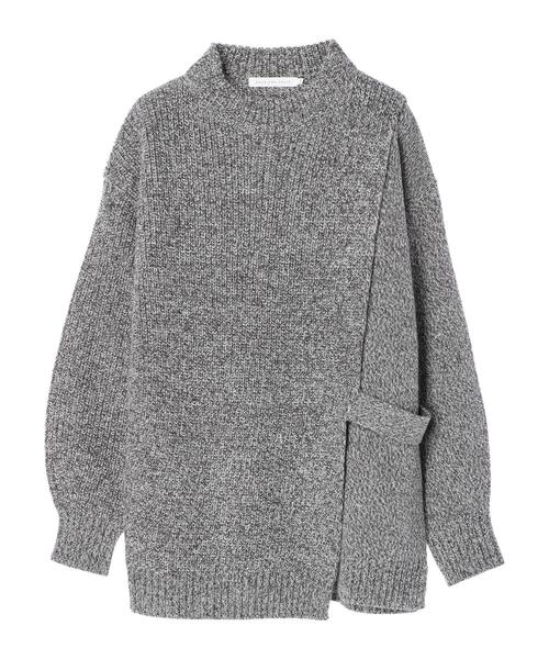 AMERICAN HOLIC（アメリカンホリック）の「レイヤード編み違いニットプルオーバー（ニット/セーター・レディース・モカ/杢グレー・M/L）」の6枚目の写真