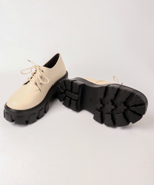 LOVEHUNTER（ラブハンター）の「LOVEHUNTER 厚底トラックソール３ホールオックスフォードシューズ（ドレスシューズ・レディース・ブラック/アイボリー/ブラック系その他/ホワイト系その他・LL/S/M/L）」の9枚目の写真