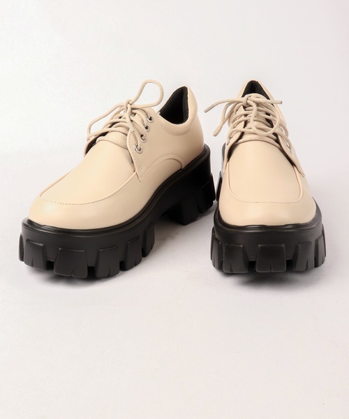 LOVEHUNTER（ラブハンター）の「LOVEHUNTER 厚底トラックソール３ホールオックスフォードシューズ（ドレスシューズ・レディース・ブラック/アイボリー/ブラック系その他/ホワイト系その他・LL/S/M/L）」の10枚目の写真