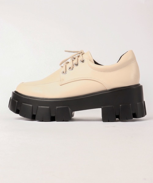 LOVEHUNTER（ラブハンター）の「LOVEHUNTER 厚底トラックソール３ホールオックスフォードシューズ（ドレスシューズ・レディース・ブラック/アイボリー/ブラック系その他/ホワイト系その他・LL/S/M/L）」の12枚目の写真