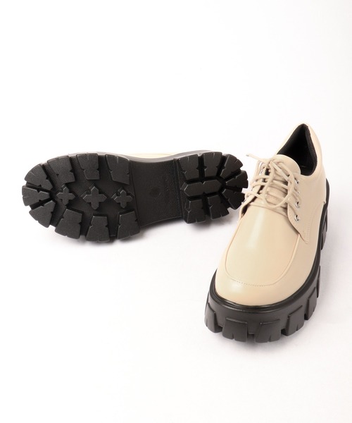 LOVEHUNTER（ラブハンター）の「LOVEHUNTER 厚底トラックソール３ホールオックスフォードシューズ（ドレスシューズ・レディース・ブラック/アイボリー/ブラック系その他/ホワイト系その他・LL/S/M/L）」の14枚目の写真