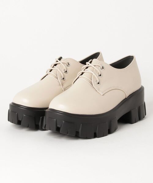 LOVEHUNTER（ラブハンター）の「LOVEHUNTER 厚底トラックソール３ホールオックスフォードシューズ（ドレスシューズ・レディース・ブラック/アイボリー/ブラック系その他/ホワイト系その他・LL/S/M/L）」の22枚目の写真