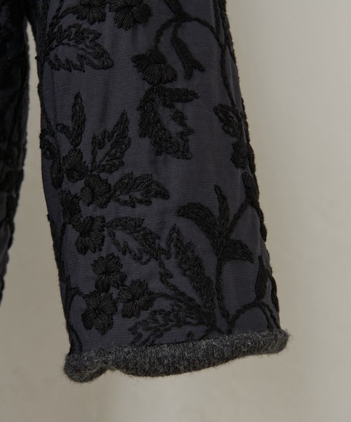 BEARDSLEY（ビアズリー）の「刺繍×ニットリバーシブルコート（その他アウター・レディース・ブラック・FREE）」の10枚目の写真