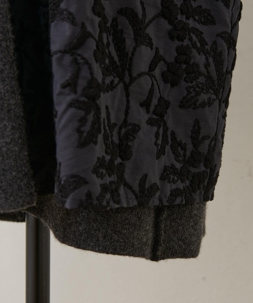 BEARDSLEY（ビアズリー）の「刺繍×ニットリバーシブルコート（その他アウター・レディース・ブラック・FREE）」の11枚目の写真