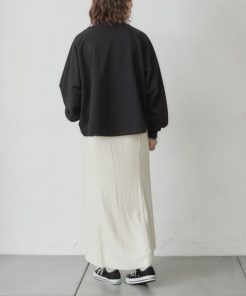 CIAOPANIC TYPY(チャオパニックティピー)の「裏毛ニットリブプルオーバー(Tシャツ/カットソー・レディース・ブラック/オフホワイト/バイオレット/グレー・ONE SIZE)」の18枚目の写真