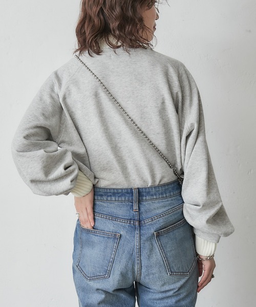 CIAOPANIC TYPY(チャオパニックティピー)の「裏毛ニットリブプルオーバー(Tシャツ/カットソー・レディース・ブラック/オフホワイト/バイオレット/グレー・ONE SIZE)」の13枚目の写真