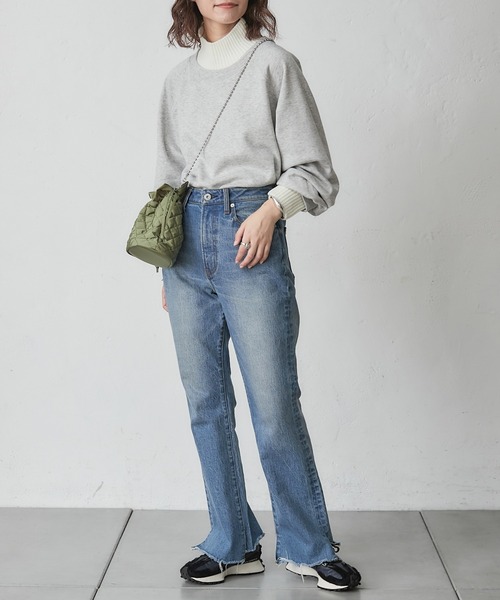 CIAOPANIC TYPY(チャオパニックティピー)の「裏毛ニットリブプルオーバー(Tシャツ/カットソー・レディース・ブラック/オフホワイト/バイオレット/グレー・ONE SIZE)」の6枚目の写真