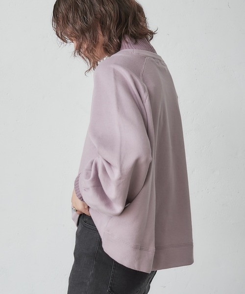 CIAOPANIC TYPY(チャオパニックティピー)の「裏毛ニットリブプルオーバー(Tシャツ/カットソー・レディース・ブラック/オフホワイト/バイオレット/グレー・ONE SIZE)」の14枚目の写真