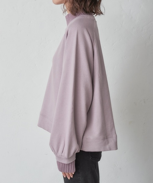 CIAOPANIC TYPY(チャオパニックティピー)の「裏毛ニットリブプルオーバー(Tシャツ/カットソー・レディース・ブラック/オフホワイト/バイオレット/グレー・ONE SIZE)」の15枚目の写真