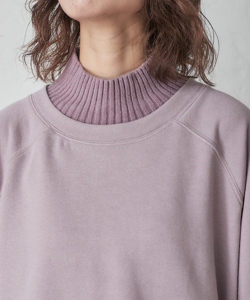 CIAOPANIC TYPY(チャオパニックティピー)の「裏毛ニットリブプルオーバー(Tシャツ/カットソー・レディース・ブラック/オフホワイト/バイオレット/グレー・ONE SIZE)」の8枚目の写真