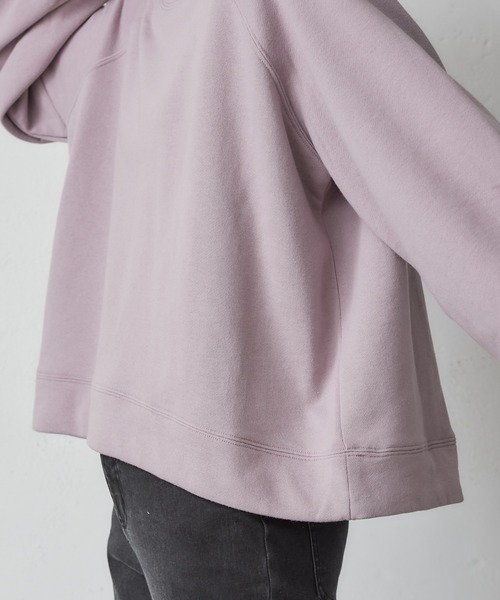 CIAOPANIC TYPY(チャオパニックティピー)の「裏毛ニットリブプルオーバー(Tシャツ/カットソー・レディース・ブラック/オフホワイト/バイオレット/グレー・ONE SIZE)」の21枚目の写真