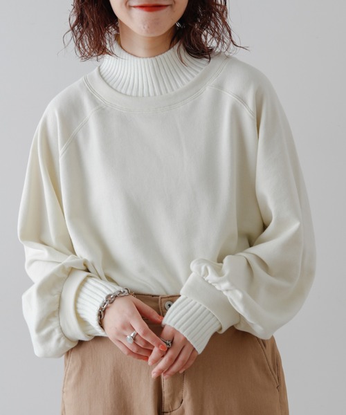 CIAOPANIC TYPY(チャオパニックティピー)の「裏毛ニットリブプルオーバー(Tシャツ/カットソー・レディース・ブラック/オフホワイト/バイオレット/グレー・ONE SIZE)」の9枚目の写真