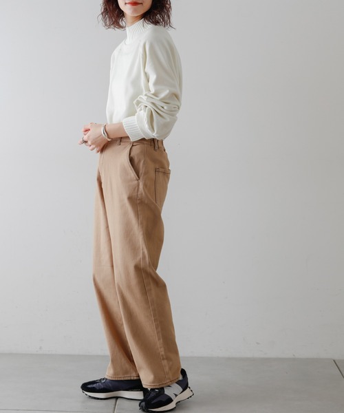 CIAOPANIC TYPY(チャオパニックティピー)の「裏毛ニットリブプルオーバー(Tシャツ/カットソー・レディース・ブラック/オフホワイト/バイオレット/グレー・ONE SIZE)」の11枚目の写真