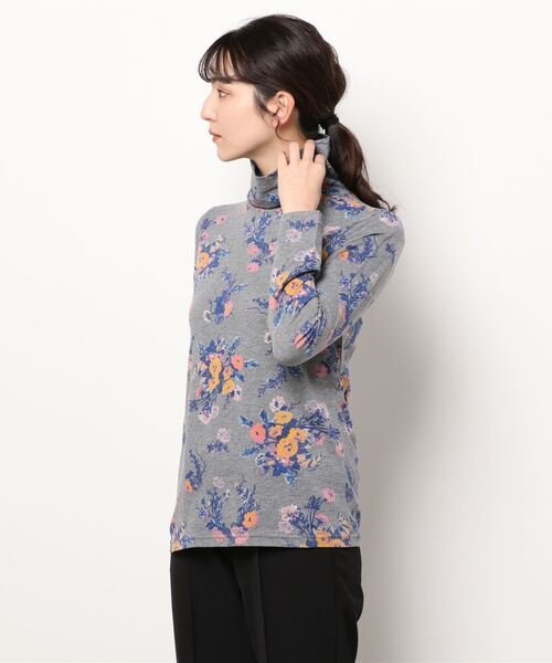 オンライン店舗 大阪 コットンガーゼ天竺ヴィンテージフラワープリントタートルカットソー Tシャツ カットソー Super Hakka スーパーハッカ のファッション 世界の Arenatheatre Net