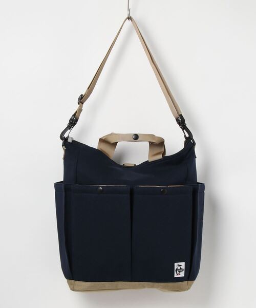 CHUMS（チャムス）の「【CHUMS/チャムス】3way Big Pocket Bag Sweat Nylon（トートバッグ・レディース・ヘザーグレー/ブラック×グレー/ブルー系その他/イエロー/その他2/その他1/その他3・FREE）」の4枚目の写真