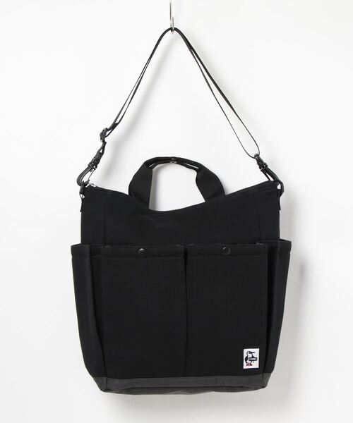 CHUMS（チャムス）の「【CHUMS/チャムス】3way Big Pocket Bag Sweat Nylon（トートバッグ・レディース・ヘザーグレー/ブラック×グレー/ブルー系その他/イエロー/その他2/その他1/その他3・FREE）」の2枚目の写真