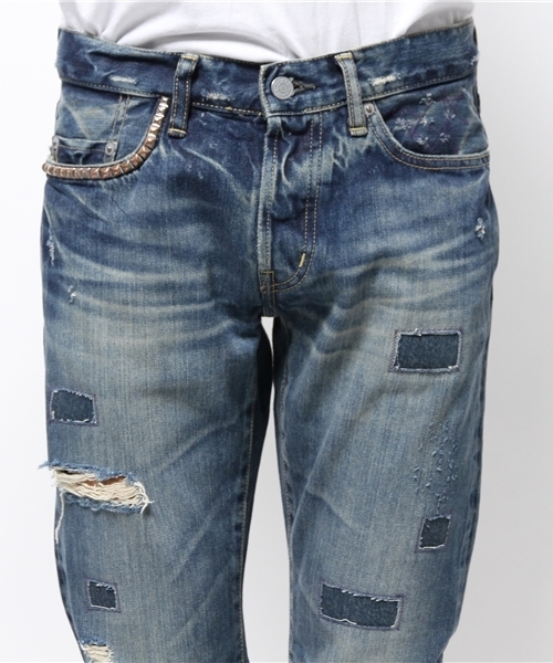 HYSTERIC GLAMOUR（ヒステリックグラマー）の「SP加工デニムリメイク スリムストレートPT（デニムパンツ・メンズ・インディゴブルー・32inch/29inch/31inch/28inch/34inch/30inch/36inch）」の17枚目の写真