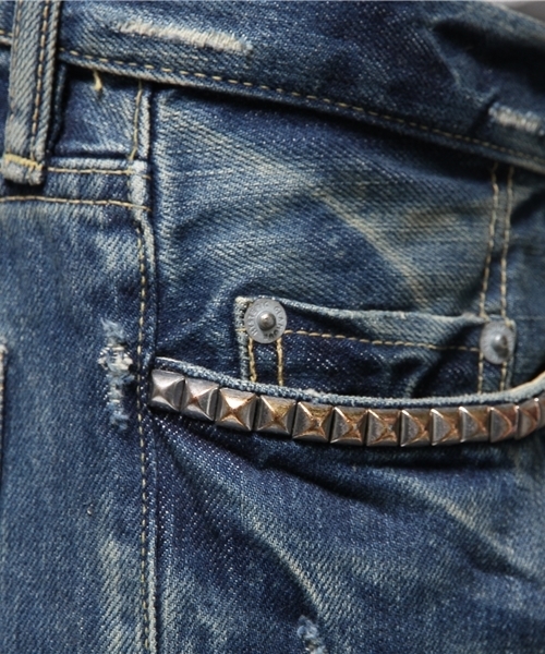 HYSTERIC GLAMOUR（ヒステリックグラマー）の「SP加工デニムリメイク スリムストレートPT（デニムパンツ・メンズ・インディゴブルー・32inch/29inch/31inch/28inch/34inch/30inch/36inch）」の10枚目の写真