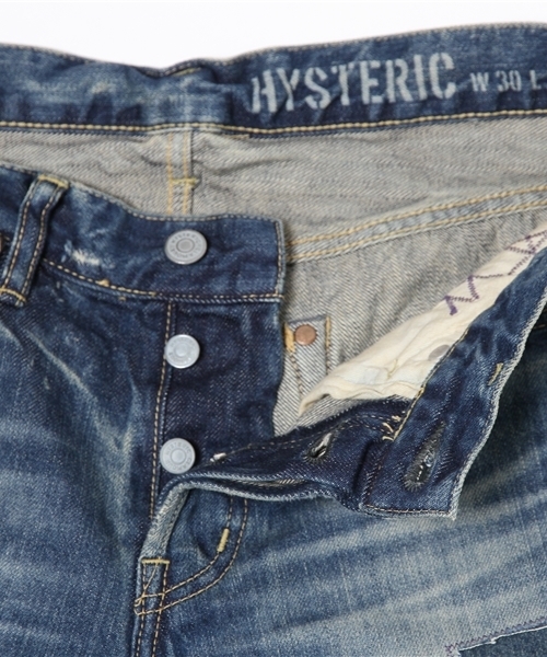 HYSTERIC GLAMOUR（ヒステリックグラマー）の「SP加工デニムリメイク スリムストレートPT（デニムパンツ・メンズ・インディゴブルー・32inch/29inch/31inch/28inch/34inch/30inch/36inch）」の13枚目の写真