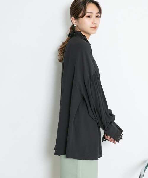 KBF（ケイビーエフ）の「プチレースブラウス（シャツ/ブラウス・レディース・ブラック/アイボリー/ベージュ・ONE）」の18枚目の写真