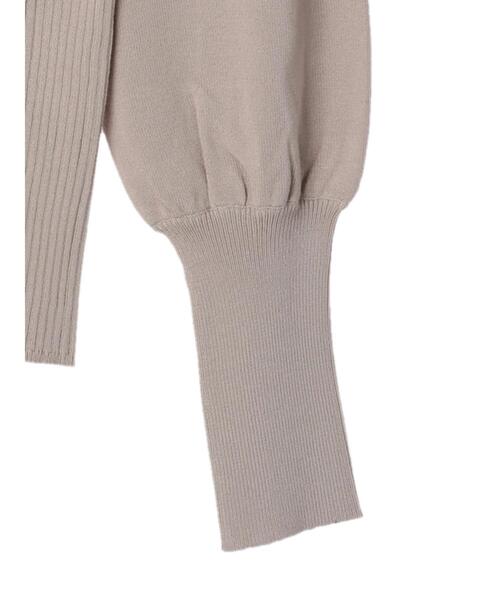 earth music&ecology（アースミュージックアンドエコロジー）の「パフスリーブニットプルオーバー*（ニット/セーター・レディース・ブラック/アイボリー/グレイッシュベージュ・FREE）」の20枚目の写真