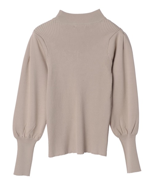 earth music&ecology（アースミュージックアンドエコロジー）の「パフスリーブニットプルオーバー*（ニット/セーター・レディース・ブラック/アイボリー/グレイッシュベージュ・FREE）」の12枚目の写真