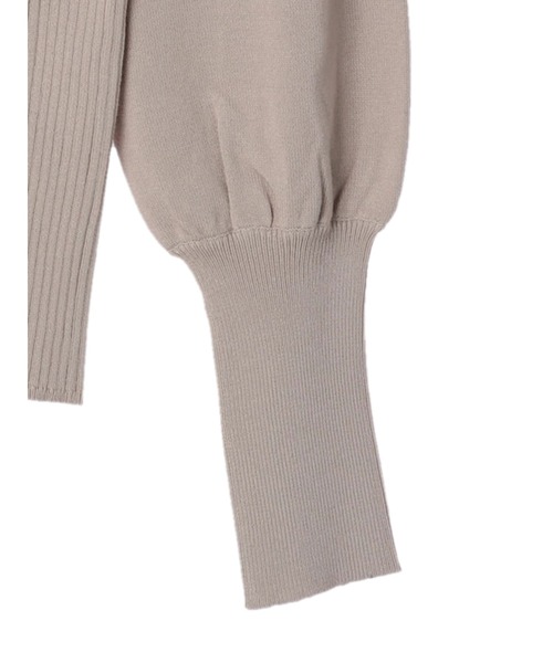 earth music&ecology（アースミュージックアンドエコロジー）の「パフスリーブニットプルオーバー*（ニット/セーター・レディース・ブラック/アイボリー/グレイッシュベージュ・FREE）」の14枚目の写真