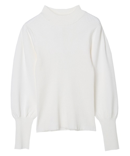 earth music&ecology（アースミュージックアンドエコロジー）の「パフスリーブニットプルオーバー*（ニット/セーター・レディース・ブラック/アイボリー/グレイッシュベージュ・FREE）」の17枚目の写真