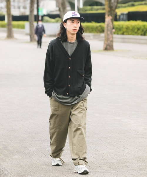 BROKEN BASE(ブロークンベース)の「フラップポケットカーディガン(カーディガン/ボレロ・メンズ・ブルー/グリーン/ブラック・MEDIUM/LARGE)」の10枚目の写真