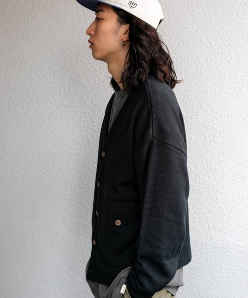 BROKEN BASE(ブロークンベース)の「フラップポケットカーディガン(カーディガン/ボレロ・メンズ・ブルー/グリーン/ブラック・MEDIUM/LARGE)」の16枚目の写真