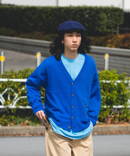 BROKEN BASE(ブロークンベース)の「フラップポケットカーディガン(カーディガン/ボレロ・メンズ・ブルー/グリーン/ブラック・MEDIUM/LARGE)」の20枚目の写真