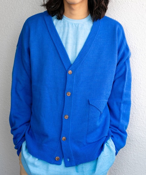 BROKEN BASE(ブロークンベース)の「フラップポケットカーディガン(カーディガン/ボレロ・メンズ・ブルー/グリーン/ブラック・MEDIUM/LARGE)」の22枚目の写真