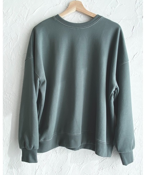 She's Closet(シーズクローゼット)の「前後2wayスリット入りロゴ刺繍長袖プルオーバースウェット(スウェット・レディース・オートミール/アイボリー/ブラック/カーキ・FREE)」の5枚目の写真