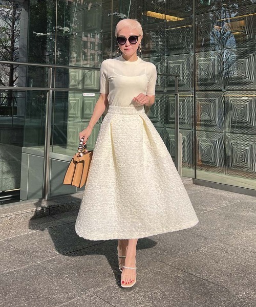 JENNE(ジェンヌ)の「オーガンジー ボリュームスカート(スカート・レディース・ブラック/ホワイト・SMALL/MEDIUM/LARGE)」の2枚目の写真