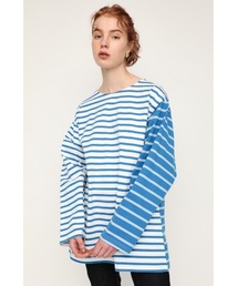 SLY | COLOR BORDER LONG T/SH カラー ボーダー ロング Tシャツ(Tシャツ/カットソー)