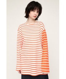 COLOR BORDER LONG T/SH カラー ボーダー ロング Tシャツ