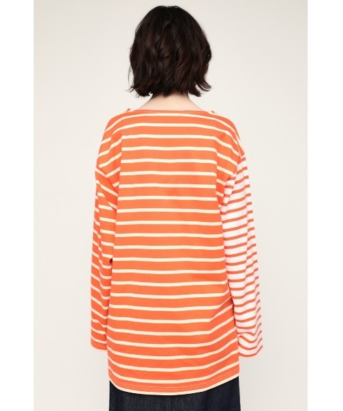 セール】COLOR BORDER LONG T/SH カラー ボーダー ロング Tシャツ（T