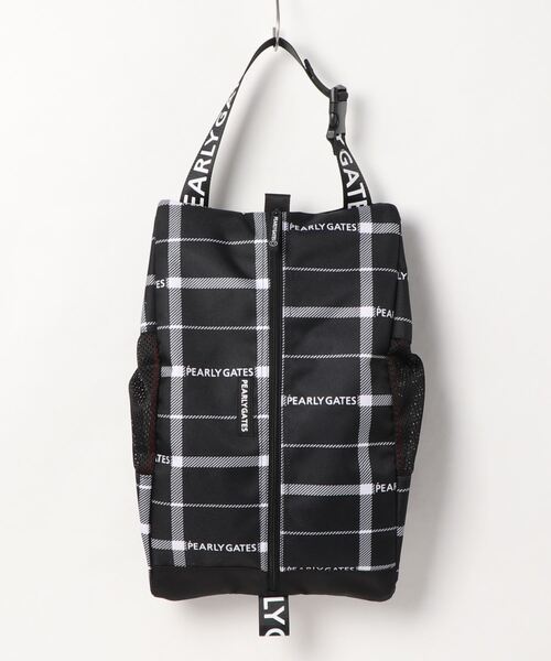 PEARLY GATES チェック柄シューズバッグ PEARLY GATES チェック柄