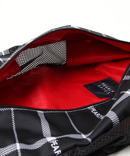 PEARLY GATES チェック柄シューズバッグ PEARLY GATES チェック柄