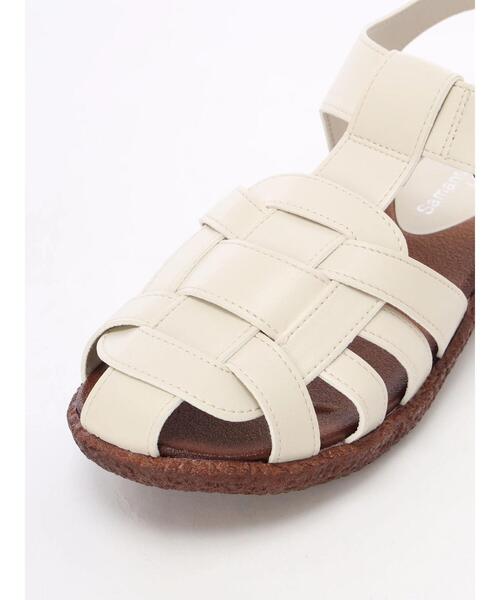 Samansa Mos2 blue（サマンサモスモスブルー）の「グルカフットベットサンダル（サンダル・レディース・ブラック/ダークブラウン/キナリ・MEDIUM/LARGE）」の8枚目の写真