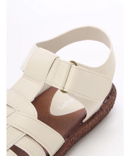 Samansa Mos2 blue（サマンサモスモスブルー）の「グルカフットベットサンダル（サンダル・レディース・ブラック/ダークブラウン/キナリ・MEDIUM/LARGE）」の9枚目の写真