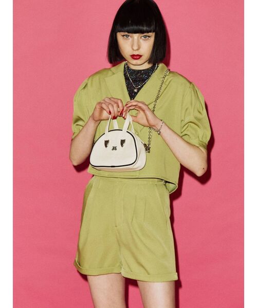 jouetie（ジュエティ）の「パワショルダブルボタンジャケット【セットアップ対応】（テーラードジャケット・レディース・グリーン/その他1/アイボリー/ブラック・MEDIUM）」の16枚目の写真