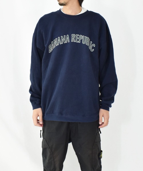 Banana Republic（バナナリパブリック）の「【ヴィンテージ古着】90s BANANA REPUBLIC バナナリパブリック USA製 クルーネックスウェット（スウェット・メンズ・ネイビー・LARGE）」の7枚目の写真