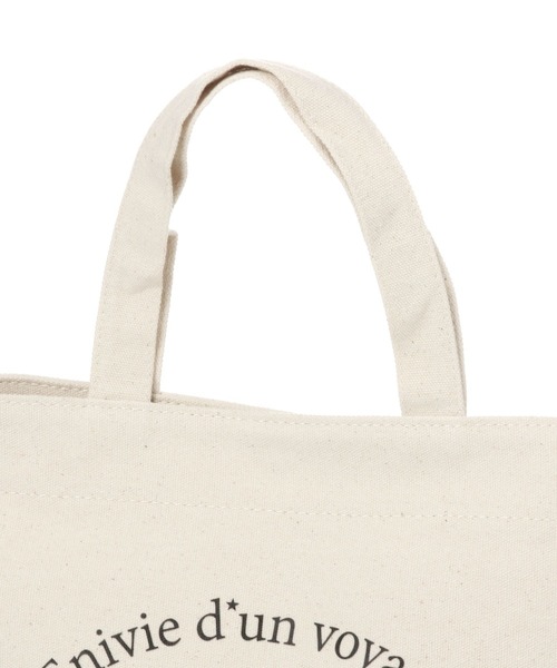 GLOBAL WORK(グローバルワーク)の「シンプルロゴトート/266900(クラッチバッグ・レディース・ブラック/ダークブラウン/ベージュ/オフホワイト・FREE)」の7枚目の写真