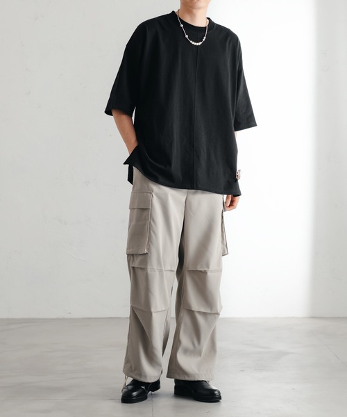 epnok(エプノック)の「センターシームTシャツ(Tシャツ/カットソー・メンズ・ブラック/オフホワイト・SMALL/MEDIUM/LARGE)」の3枚目の写真