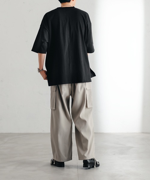 epnok(エプノック)の「センターシームTシャツ(Tシャツ/カットソー・メンズ・ブラック/オフホワイト・SMALL/MEDIUM/LARGE)」の5枚目の写真