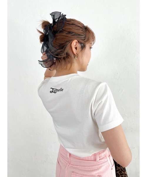 JUMELLE（ジュメロ）の「タイポグラフィーTシャツ（Tシャツ/カットソー・レディース・ブラック/レッド・FREE）」の18枚目の写真